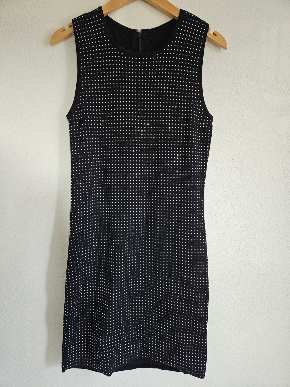 Michael Kors Classic Black Sleeveless Crystal Sparkle Shift Dress